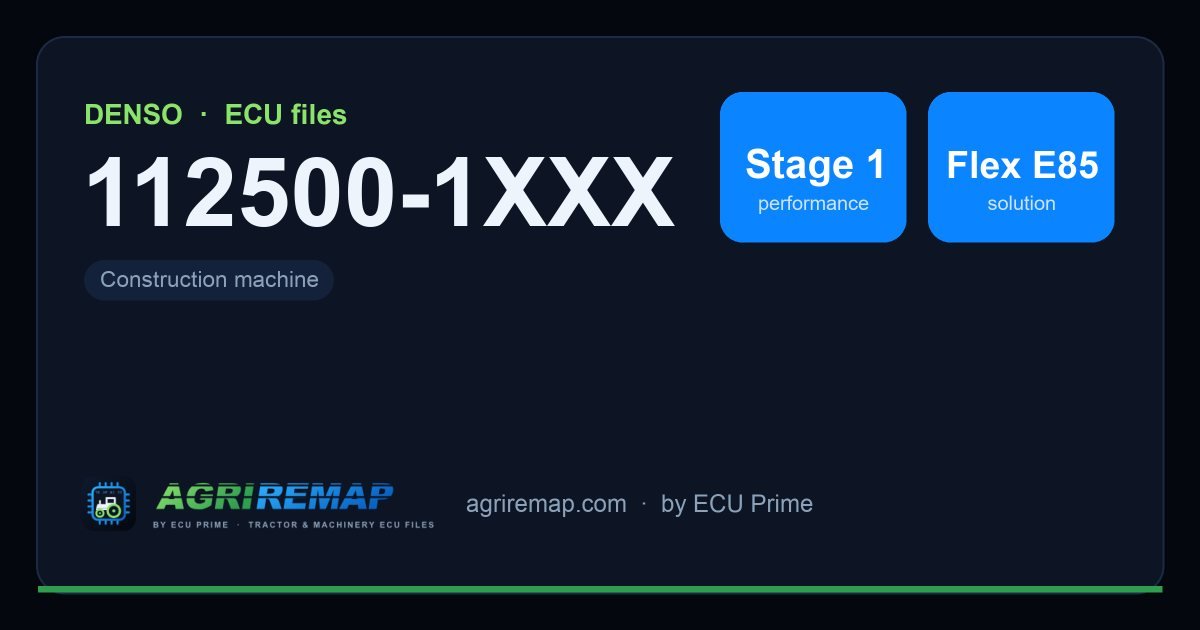 Available solutions for the DENSO 112500-1XXX ECU family: Stage 1 Remap