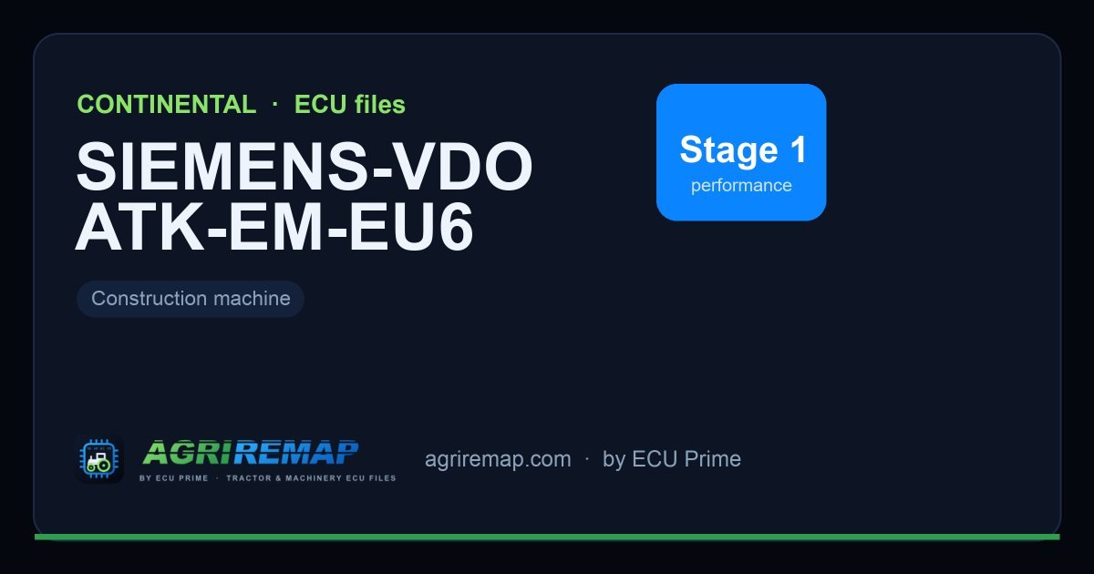 Available solutions for the CONTINENTAL SIEMENS-VDO ATK-EM-EU6 ECU family: Stage 1 Remap