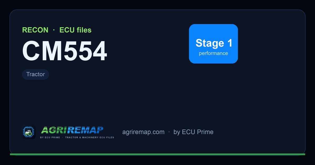 Available solutions for the RECON CM554 ECU family: Stage 1 Remap