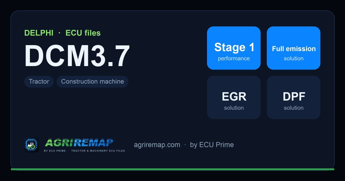 Solutions disponibles pour la famille d'ECU DELPHI DCM3.7 : Reprogrammation Stage 1, Suppression FAP (DPF), Suppression EGR, Suppression codes défaut (DTC)
