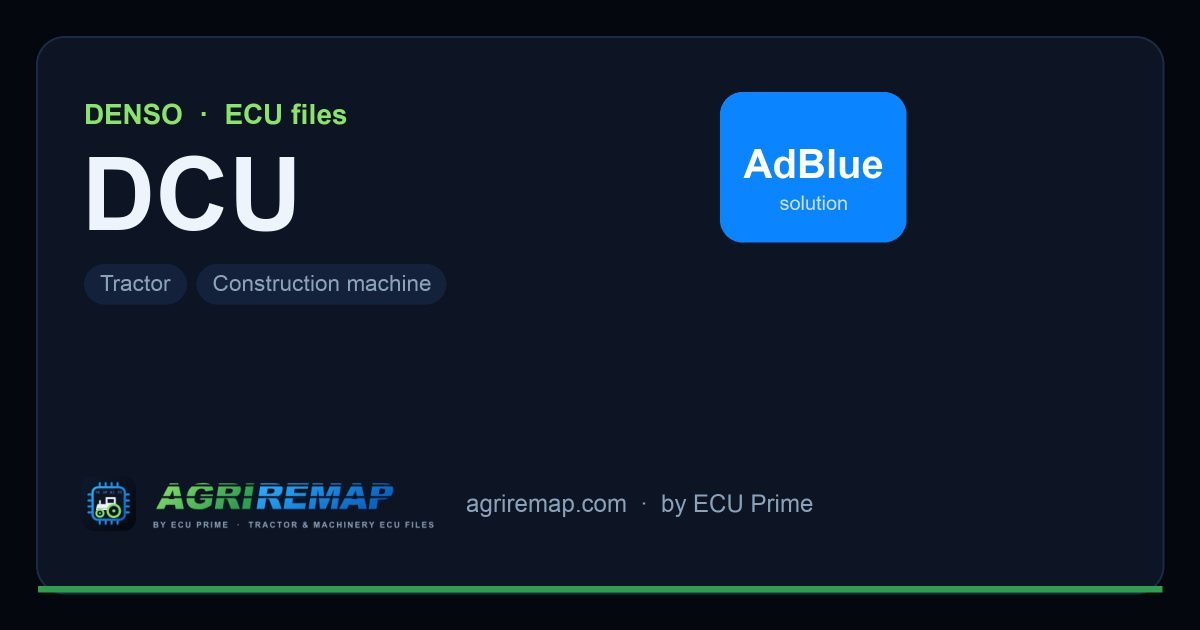 Solutions disponibles pour la famille d'ECU DENSO DCU : Suppression AdBlue / SCR
