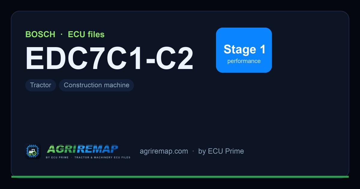 Solutions disponibles pour la famille d'ECU BOSCH EDC7C1-C2 : Reprogrammation Stage 1