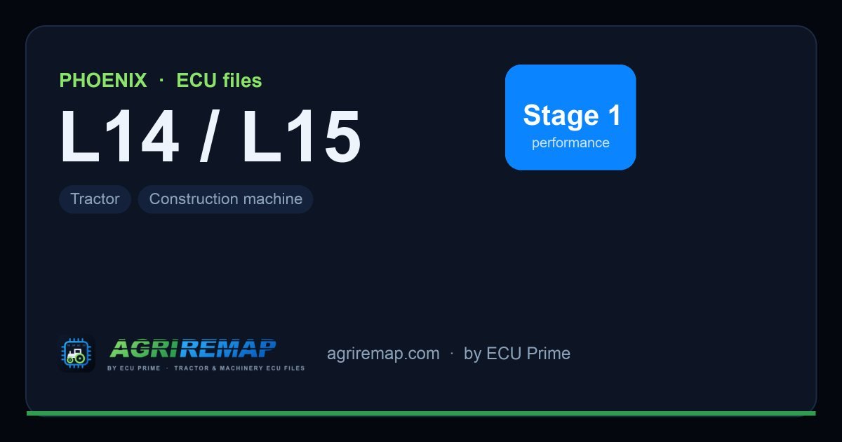 Available solutions for the PHOENIX L14 / L15 ECU family: Stage 1 Remap