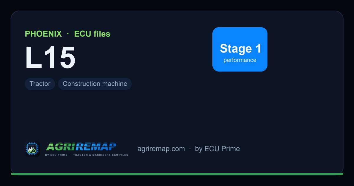 Available solutions for the PHOENIX L15 ECU family: Stage 1 Remap
