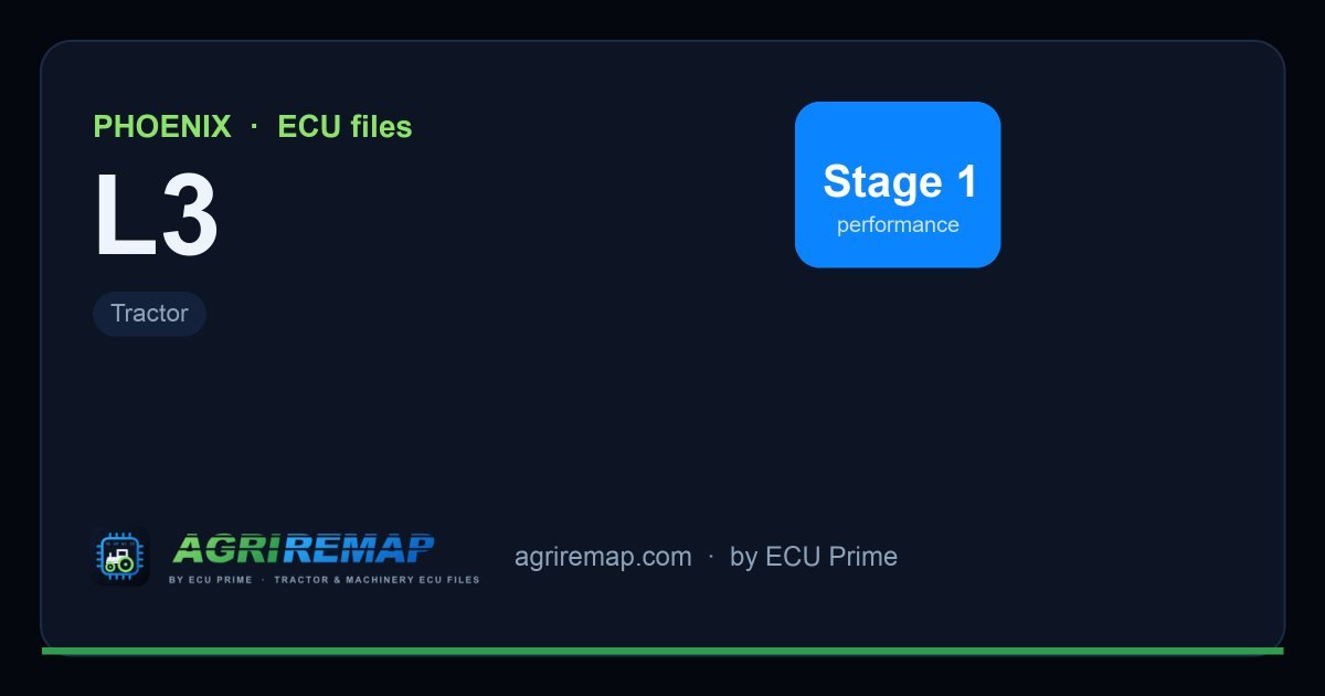 Solutions disponibles pour la famille d'ECU PHOENIX L3 : Reprogrammation Stage 1