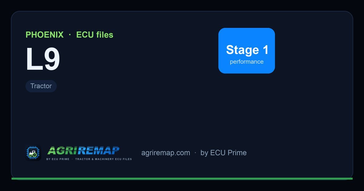 Verfügbare Lösungen für die ECU-Familie PHOENIX L9: Stage 1 Chiptuning